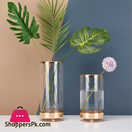 Glas Blume Vase Nordic Hydrokultur Blume Flasche Kosmetik Pinsel Lagerung Eimer Ins Blume Anordnung Topf Home Floral DecoVasen