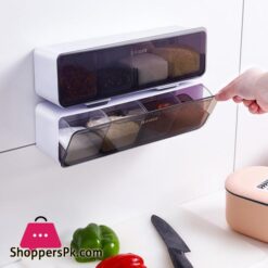 Kitchen Wall-Mounted Seasoning Box Salt Pepper Spice Rack Jar Sugar Bowl For Kitchen Gadget Device Set Spice Box Organizer Tools 10 Kche Wand Montiert Gewrz Box Salz Pfeffer Spice Rack Jar Zucker Schssel Fr Kche Gadget Gert Set Gewrz Box Veranstalter Werkzeugesalzgefe Streuer Servierer