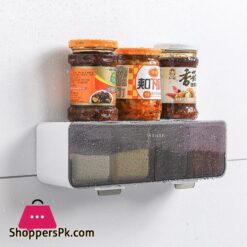 Kitchen Wall-Mounted Seasoning Box Salt Pepper Spice Rack Jar Sugar Bowl For Kitchen Gadget Device Set Spice Box Organizer Tools 11 Kche Wand Montiert Gewrz Box Salz Pfeffer Spice Rack Jar Zucker Schssel Fr Kche Gadget Gert Set Gewrz Box Veranstalter Werkzeugesalzgefe Streuer Servierer