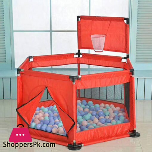 Baby Playpen Portable Plastic Fencing For Children Folding Safety Fence Barriers For Ball Pool For Child Travel Basketball hoop