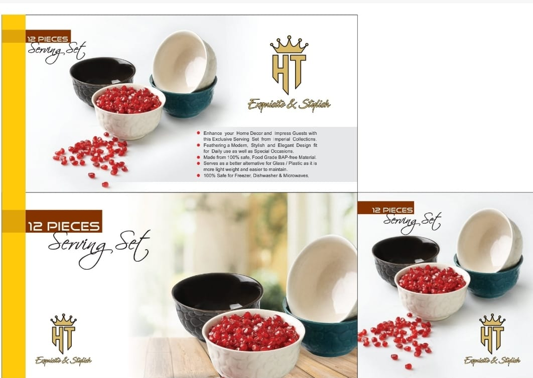 Imperial Serving Bowl Set With Spoon 12 Pcs