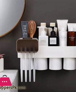 PUNCH-FREE TOOTHBRUSH HOLDER MAGNETIC ADSORPTION TOOTHBRUSH HOLDERS FOR TOILET BATHROOM ORGANIZER BATHROOM ACCESSORIES SET