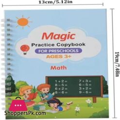 Rachlicy Groove Calligraphy Copybook Grooved Handwriting Books Caligraphy Beginners Set With Pens Refills Pencil Grip For Children Practice Math Numbers Alphabet 16Pcs