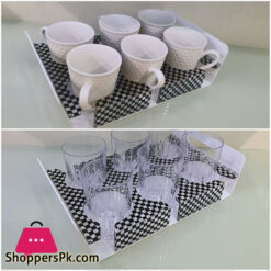 Acrylic Serving Tray 6 Glass Hold