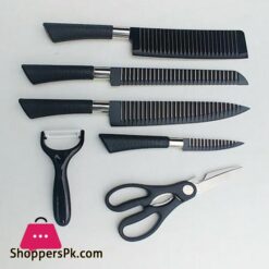 Bass 6 Pcs Kitchen Knife Set Stainless Steel - Unique Design 9 Bass 6 Pcs Kitchen Knife Set Stainless Steel Unique Design