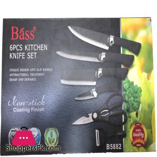 Bass 6 Pcs Kitchen Knife Set Stainless Steel UNIQUE DESIGN