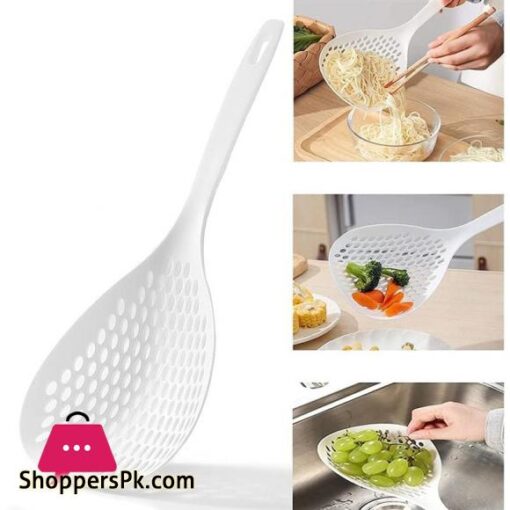 Durable Scoop Colander Strainer Spoon Plastic Water Scoop Colander For Cooking Baking Dumplings