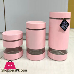 Stainless Steel Jacket Canister Sets Sugar Tea Coffee Storage Jar 3 Pcs