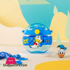 Disney Cartoon Ceative Plastic Portable Straw Cup Water Bottle - 420Ml