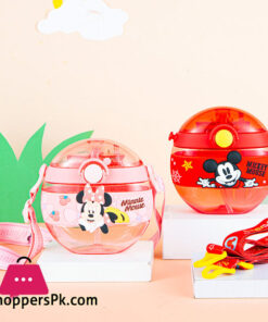 Disney Cartoon Ceative Plastic Portable Straw Cup Water Bottle - 420Ml - Image 6