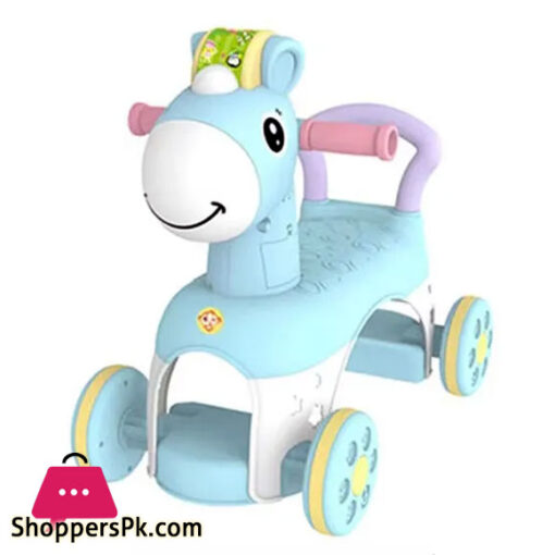 Horse Ride On Animal Plastic Car Baby Walkers Music Pony Fun Music Walker Activity Walker + Push Car 18-60 Month