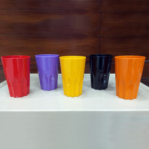 King Melamine Plastic Tumbler Juice Fruit Drink Cup Set of 6