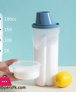 Powder Storage Box Measuring Cup Transparent Covered Household Washing Powder Storage Bottle Laundry Powder Box