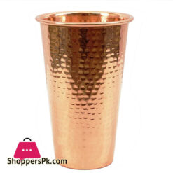 Pure Copper Handmade Beautiful Drinking Glass Hammered Design Water Tumbler 1-Pcs