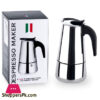 Stainless Steel Espresso Maker Stovetop Coffee Percolator Italian Coffee Maker Moka Pot Silver 450 Ml
