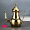 Stainless Steel Flower Teapot Golden Commercial Fine Pot Hotel Long Mouth Pot Hotel Tea Pot Filter Restaurant Bubble Teapot 1 Liter