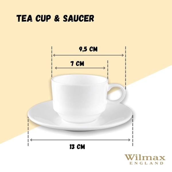 Wilmax Fine Porcelain Coffee Cup And Saucer 1Cup &Amp; 1 Saucer Wl-993039-Ab