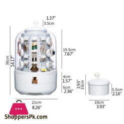360 Rotating Makeup Jewelry Organizer Storage Box