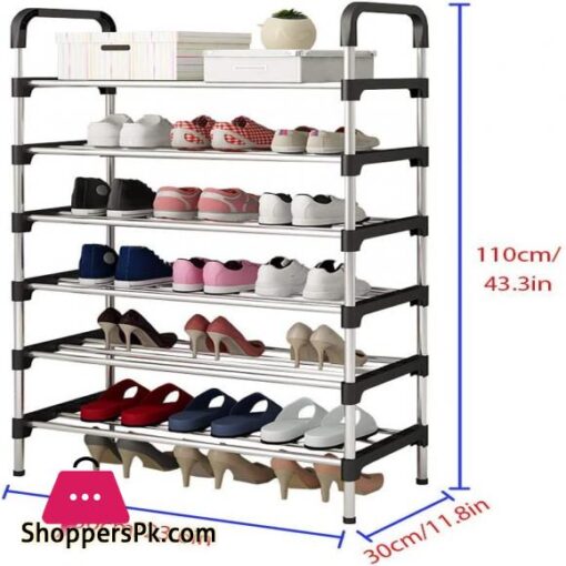 6 Layer Steel Shoe Rack Shelf Storage Organizer