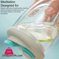 Leck Proof Doppel Wand Glas Tasse Mit Luftdichten Silica Gel Deckel Isoliert Kaffee Becher Tee Saft Tasse Isoliert Glas Ei Geformt Tassetransparent