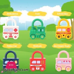 Number Recognition Matching Lock And Key Train Set 6 Pieces