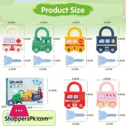 Number Recognition Matching Lock And Key Train Set 6 Pieces
