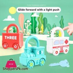 Number Recognition Matching Lock And Key Train Set 6 Pieces