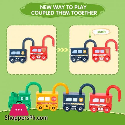 Number Recognition Matching Lock and Key Train Set 6 pieces
