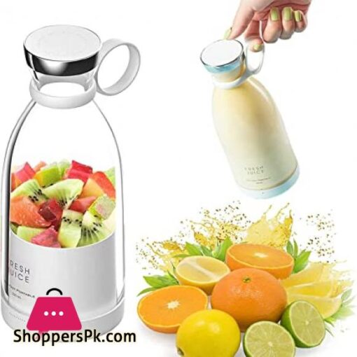 Portable and Electric Blender Bottle Juicer for Shakes and Smoothies Mini Juicer Wireless Bottle for Traveling Multicolour USB Chargeable Juicer Blender 4 Blades 350ml Portable Juicer Cup Smoothie Maker