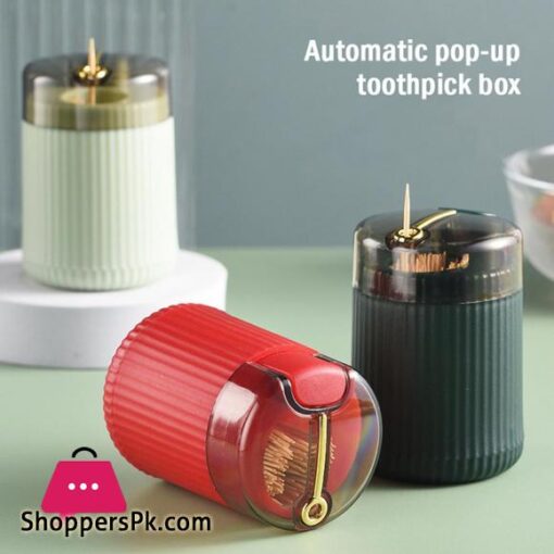 Press Automatic Toothpick Holder Container Household Table Toothpick Storage Box