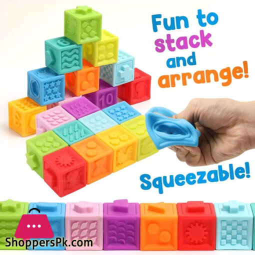 Squeeze Stacking Blocks for Baby 12 pieces