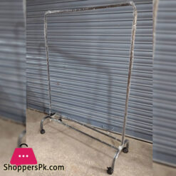 Heavy Duty Garment Racks Indoor Bedroom Clothes Hanger Rack With Top Rod And Lower Storage Shelf 147 X110 X 41Cm - With Wheel