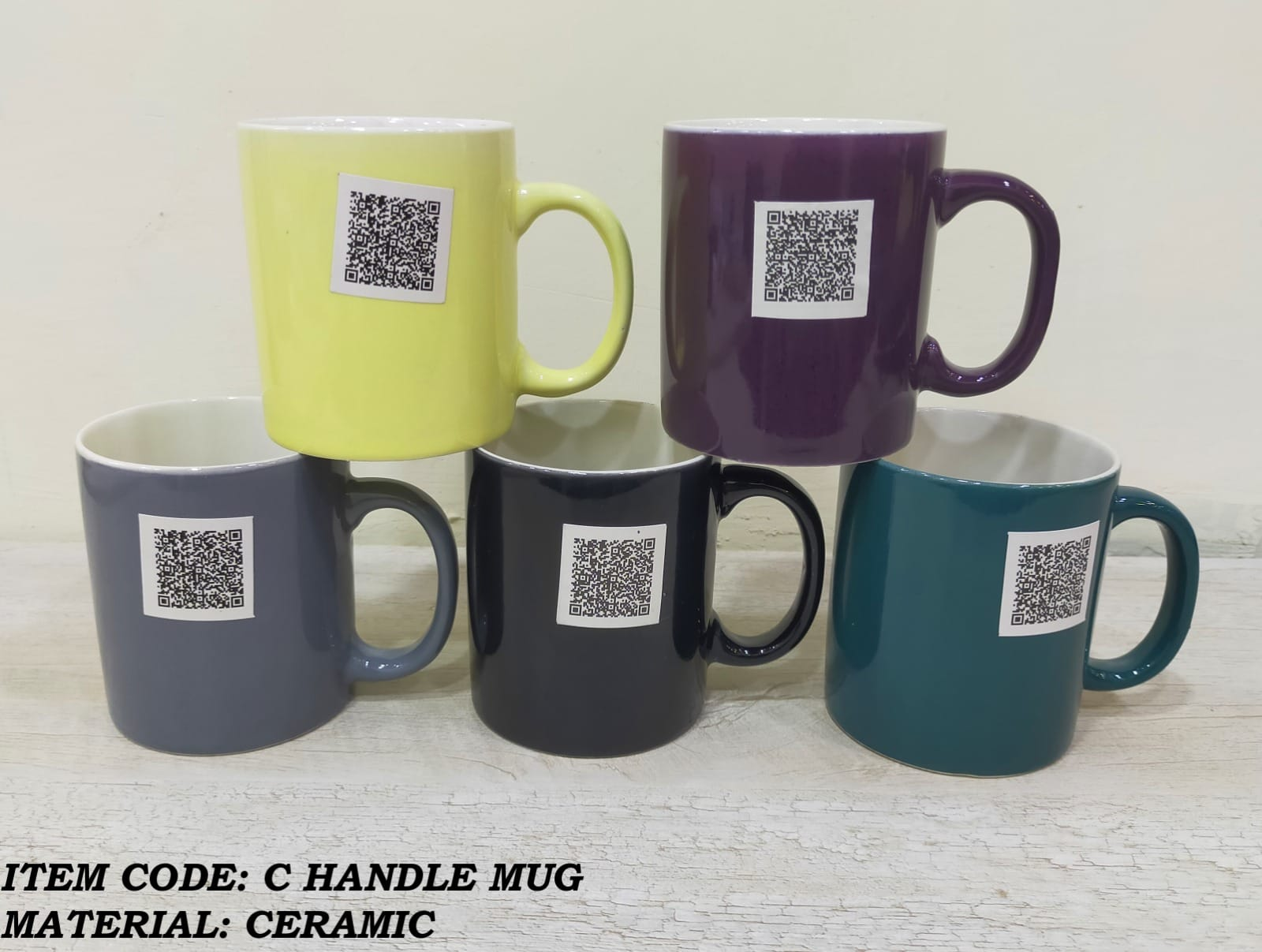 King Ceramic C Handle Mug Plan 6 - Pcs