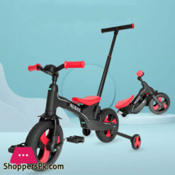 Luddy Childrens Tricycle Bicycle Five-In-One Hand Push Childrens Balance Scooter Without Pedal Sliding Scooter