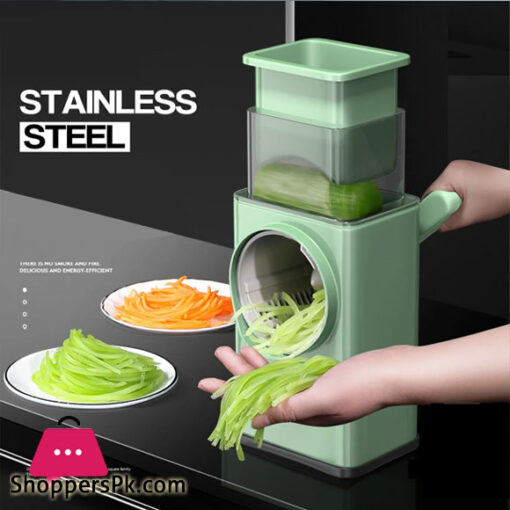 Multifunctional Vegetable Cutter Manual Grater Vegetable Chopper 4 in 1 Round Cutter Potato Spiralizer Home Kitchen Tool