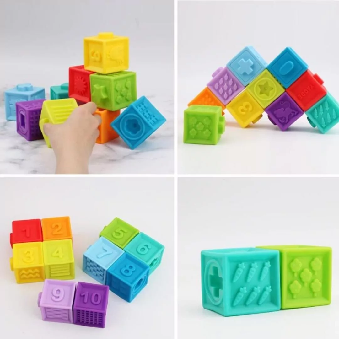 Squeeze Stacking Blocks For Baby 12 Pieces