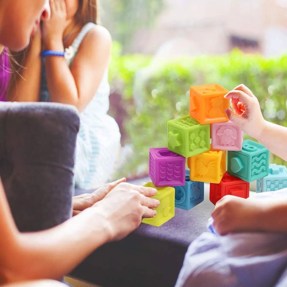 Squeeze Stacking Blocks For Baby 12 Pieces