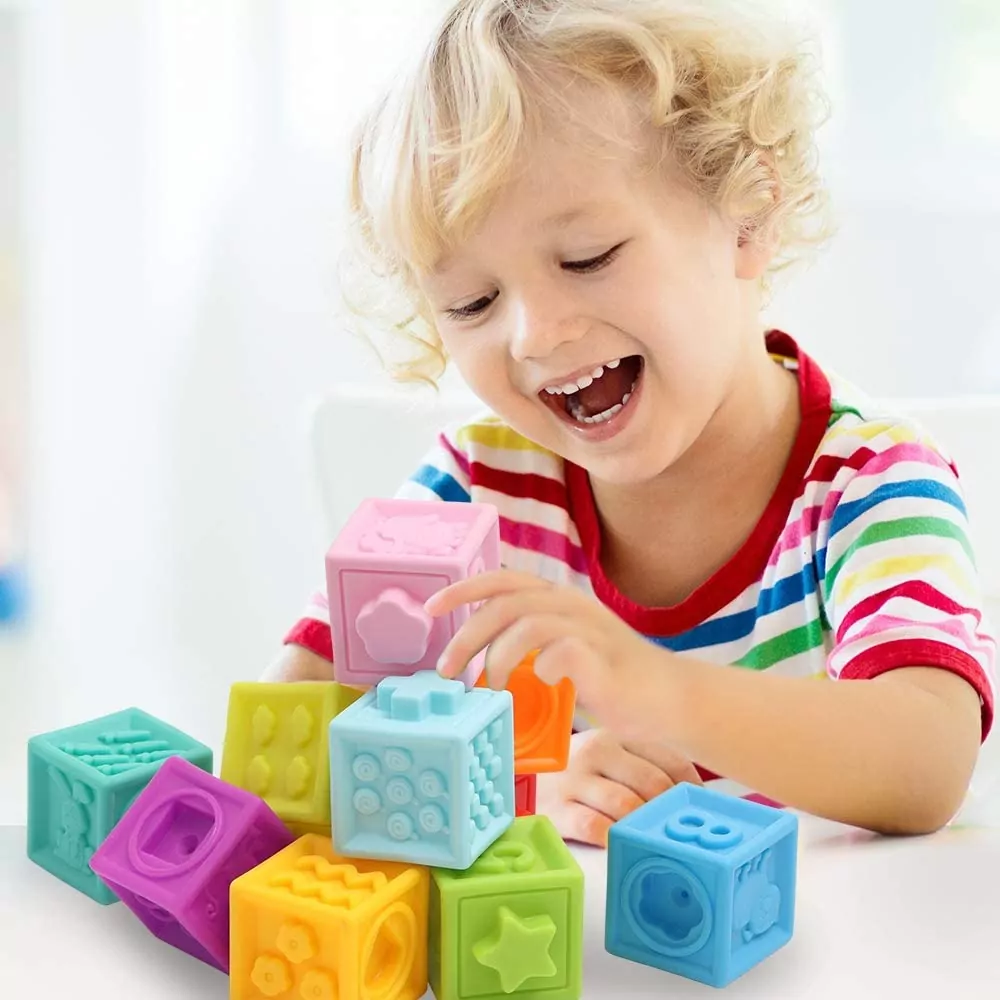 Squeeze Stacking Blocks For Baby 12 Pieces