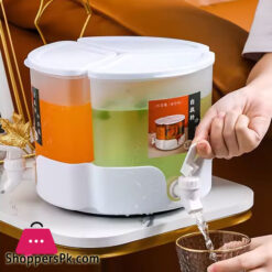 3 Grid Beverage Dispenser With Rotating Drink Jug Bucket High Capacity Detachable Juice Jug For Home Party Use 12 3 Grid Beverage Dispenser With Rotating Drink Jug Bucket High Capacity Detachable Juice Jug For Home Party Use