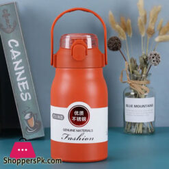 316 Stainless Steel 800Ml Large Capacity Water Bottle Portable Handle Outdoor Gym Sports Thermal Water Bottle With Straw Lid