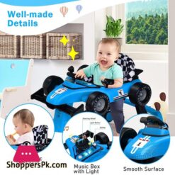 Baby F1 Formula Racing Car Baby Walker Baby Walker Foldable Activity Walker For 6–18 Months 12 Baby Joy 4 In 1 Baby Walker Foldable Activity Walker Wadjustable Height Speed Music Lights Steering Wheel Comfy Seat Cushion Activity Baby Push Walker For Boys Girls Aged 618 Months Blue