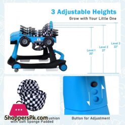Baby F1 Formula Racing Car Baby Walker Baby Walker Foldable Activity Walker For 6–18 Months 13 Baby Joy 4 In 1 Baby Walker Foldable Activity Walker Wadjustable Height Speed Music Lights Steering Wheel Comfy Seat Cushion Activity Baby Push Walker For Boys Girls Aged 618 Months Blue