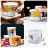 3 Grid Beverage Dispenser With Rotating Drink Jug Bucket High Capacity Detachable Juice Jug For Home Party Use