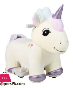 Kids Plush Rechargeable Pony Ride-Ons Car