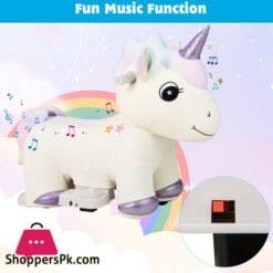 Kids Plush Rechargeable Pony Ride-Ons Car