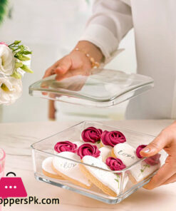 Limon Glass Candy Box Ideal for Storing Biscuits & Cookies