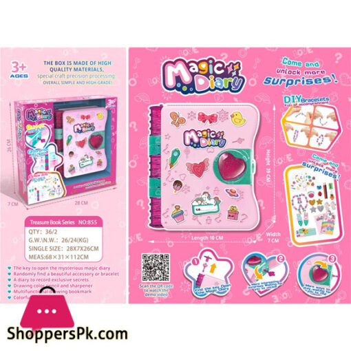 New Magic Book Stationery Set Cartoon Hairpin Pendant Sticker Children's Play House Toy Gift for 3 - 7 Years Old Girls