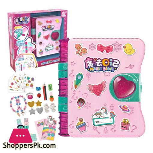 New Magic Book Stationery Set Cartoon Hairpin Pendant Sticker Children's Play House Toy Gift for 3 - 7 Years Old Girls