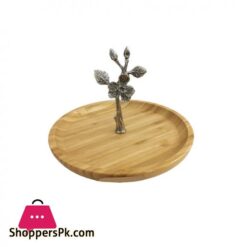 WB624 Wooden Pastry Serving ORCHID 24c