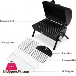 Jj Jujin Portable Charcoal Grill Mini Bbq Grill For Outdoor Cooking Camping And Picnic Black